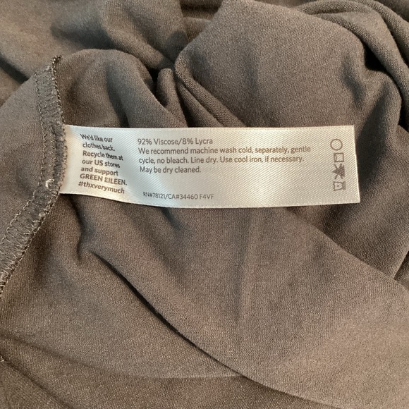 Eileen Fisher Gray Stretch Jersey A-Line Shift Dress Size Small - Picture 7 of 7